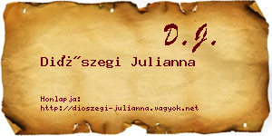 Diószegi Julianna névjegykártya