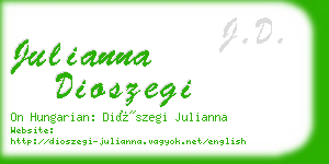 julianna dioszegi business card